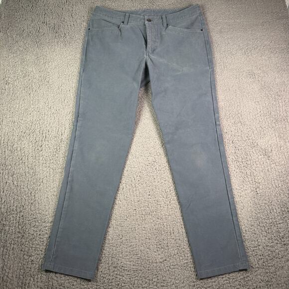 Lululemon Pants Mens 34 Blue ABC Slim Utilitech Chino Workwear Casual M5ABNS - Picture 2 of 11